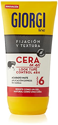 Giorgi Line - Cera en Gel Look Tupé para un Tupé con Volumen, Textura y Movimiento, Acabado Natural, Flexible y Duradero, Fijación 5 Xtrema - 145 ml