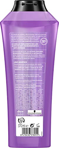 Gliss - Champú para pelo rebelde o difícil de alisar - Liso Asiático - 6uds de 370ml (2.220ml) – Gama alisado fácil