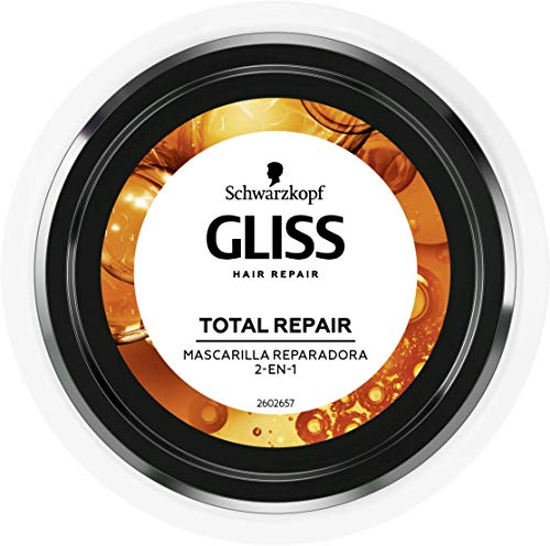 Gliss - Mascarilla Total Repair, 300 ml, para cabello seco, Gama reparación