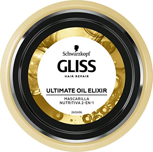 Gliss - Mascarilla Ultimate Oil Elixir, Schwarzkopf, Negro, 300 Mililitros