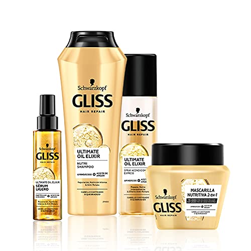 Gliss - Mascarilla Ultimate Oil Elixir, Schwarzkopf, Negro, 300 Mililitros