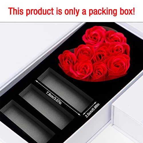 Gobesty Juego de Rosas Eternas, Lápiz Labial Caja de Regalo Caja de Regalo, Flor de Jabón, Rosa Eterna Regalo Romántico, Flores Preservadas Eterna Hecha a Mano Rosa para el Día de San Valentín