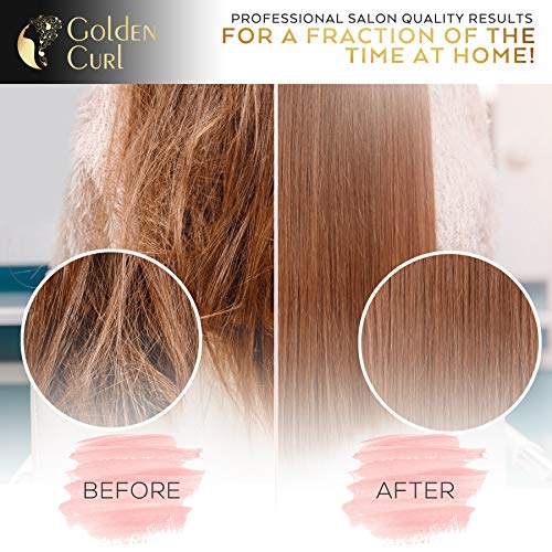 Golden Curl Plancha de Pelo Profesional GL829 para Todos los Tipos de Cabello - Garantía Increíble de 5 Años (Negro)