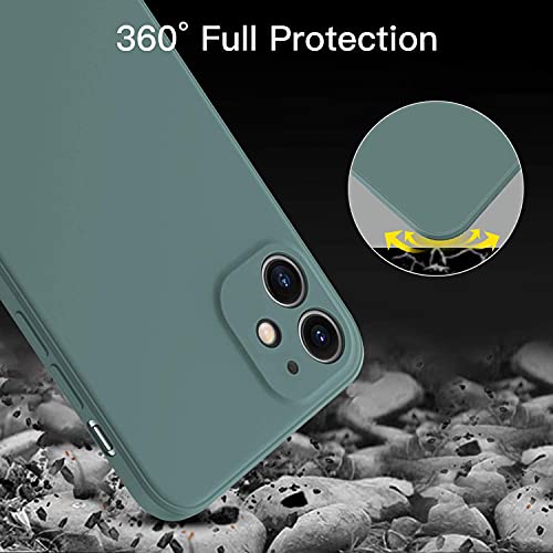 GOODVISH Funda de Silicona Líquida Ultrafina para iPhone 11 6,1 Pulgadas, Protección de la Pantalla y la Cámara, Especial Diseño de Borde Recto, Disipación de Calor Rápido (Verde)