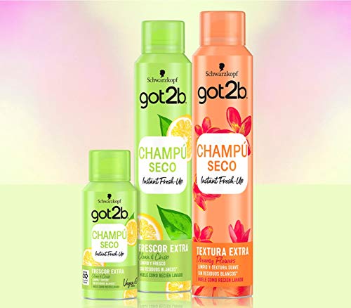 Got2b - Champú Seco Textura Extra - 3uds de 200ml (600ml) – Refresca tu cabello al instante – Óptimo para peinados