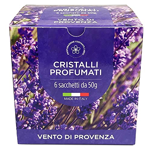 Gránulos perfumados para aspiradora – Cristales para el ambiente – Caja de 6 bolsitas de 50 g (vento de Provenza)