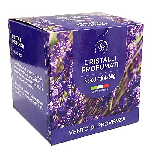 Gránulos perfumados para aspiradora – Cristales para el ambiente – Caja de 6 bolsitas de 50 g (vento de Provenza)