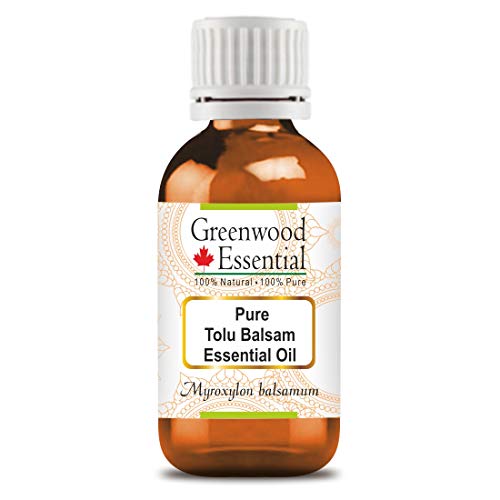 Greenwood Essential Puro Tolú Bálsamo Aceite Esencial (Myroxylon balsamum) 100% Natural de Grado Terapéutico Destilado al Vapor 15ml (0,50 oz)