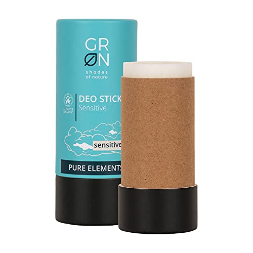 Grn shades of nature 30248 Desodorante cosmético orgánico en barra sensible - para pieles sensibles - 0% aluminio - 0% plástico - sin perfume adicional - 40 g