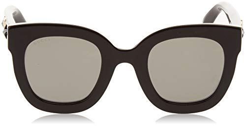 Gucci GG0208S 002 Gafas de Sol, Negro (2/Grey), 49 para Mujer