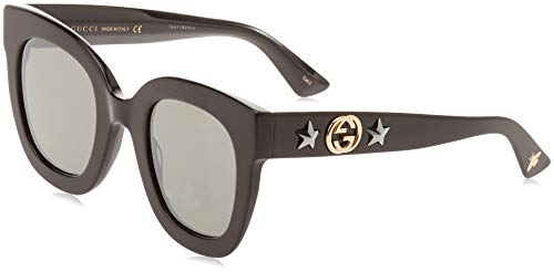 Gucci GG0208S 002 Gafas de Sol, Negro (2/Grey), 49 para Mujer