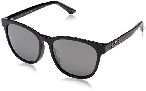 Gucci GG0232SK 002 Gafas de Sol, Negro (2/Grey), 56 para Mujer