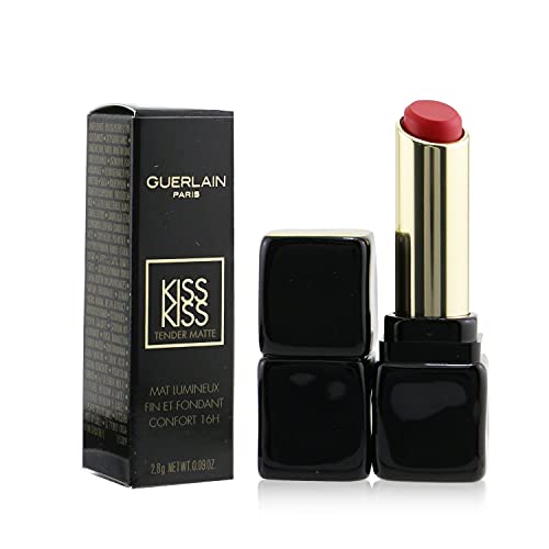 Guerlain 865-33694 Barra de Labios para Mujer Kisskiss Tender Matte, No. 775-Kiss Rouge