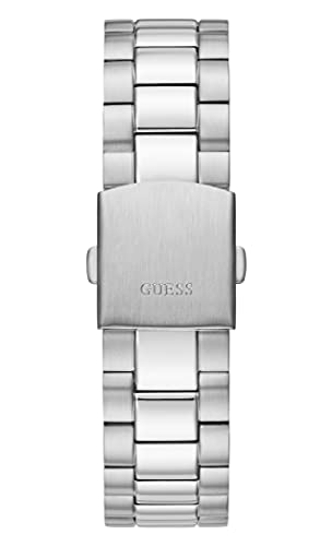 GUESS Men's Quartz Watch with Stainless Steel Strap, Silver, 22 (Model: GW0265G1)