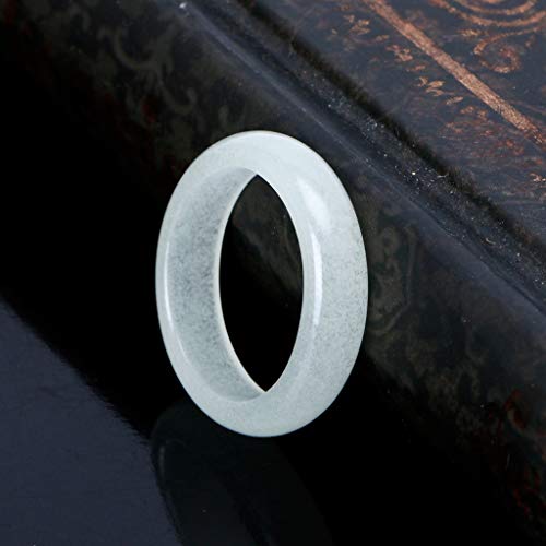 GUMEI RARA Vez 8 mm de Ancho Natural fluorita Piedra Luminosa Que Brilla en el Anillo Oscuro joyería Fina