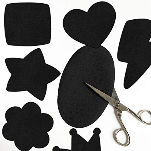 Haberdashery Online 6 Rodilleras TERMOADHESIVAS Negras Color 7. Rodilleras para Proteger Pantalones