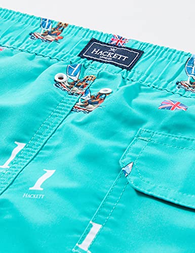 Hackett London Harry Volley B Traje de baño, 648turquoise Green, 7 años para Niños