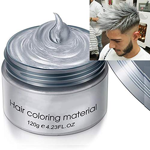 HairWax - Cera de pelo colorante temporal, Cera Colorante del Cabello, efecto de color gris