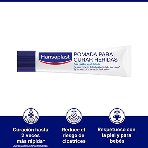 Hansaplast Pomada para Curar Heridas, crema cicatrizante sin fragancia, pomada para heridas y piel dañada que reduce el riesgo de cicatrices, 1 x 20 g