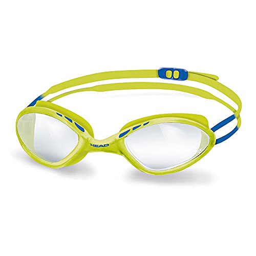 Head Goggle Tiger Race Mid Gafas de natación, Adultos Unisex, Lime Clear (Verde), Talla Única