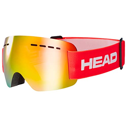 Head SOLAR JR FMR - Gafas de esquí y snowboard para niños y jóvenes, talla juvenil, color rojo