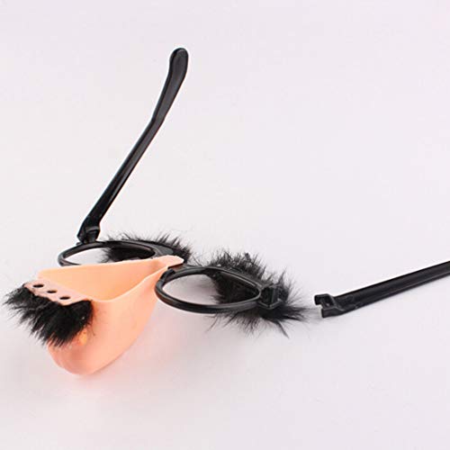 HEALLILY 12 Piezas de Halloween Gafas de Nariz Grande Gafas de Disfraz Divertidas con Cejas Bigote Fiesta de Disfraces de Halloween Accesorios de Cosplay Decoración