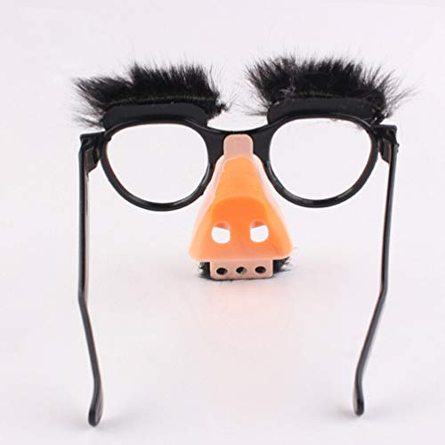 HEALLILY 12 Piezas de Halloween Gafas de Nariz Grande Gafas de Disfraz Divertidas con Cejas Bigote Fiesta de Disfraces de Halloween Accesorios de Cosplay Decoración