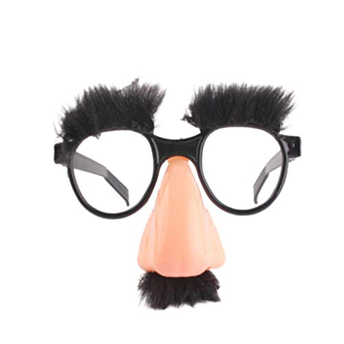 HEALLILY 12 Piezas de Halloween Gafas de Nariz Grande Gafas de Disfraz Divertidas con Cejas Bigote Fiesta de Disfraces de Halloween Accesorios de Cosplay Decoración