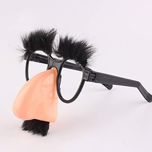 HEALLILY 12 Piezas de Halloween Gafas de Nariz Grande Gafas de Disfraz Divertidas con Cejas Bigote Fiesta de Disfraces de Halloween Accesorios de Cosplay Decoración