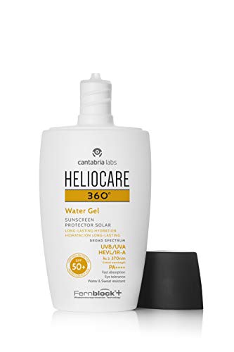 Heliocare 360° Water Gel SPF 50+ - Crema Solar Facial, Fotoprotector Avanzado, Ultraligera, Hidratante, Pieles Normales y Sensibles, Resistente al Agua, 50ml