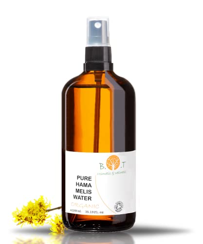 Hidrolato Hamamelis · Agua Floral de Hamamelis Ecológica · Tónico Facial, Corporal, Calmante de Ojos para un Cuidado de la Piel con Cosmetica Natural · 1000 ml