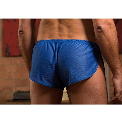 Hombres Extremo Malla Pantalones Cortos con Grande División Lados Ropa Interior Bóxers Bragas Slips