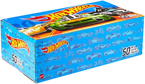 Hot Wheels Pack 50 Vehículos, coches de juguete (modelos surtidos, posibilidad de modelos duplicados) (Mattel V6697)