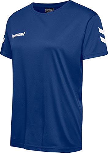 hummel Core Poly tee Woman S/S Camisetas, Mujer, Azul auténtico, Small