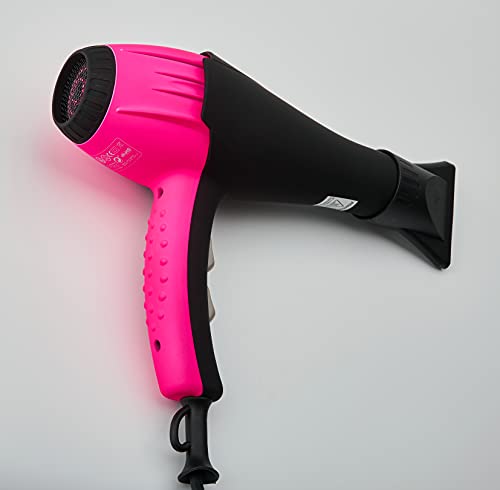 ID Italian Design | Secador de Pelo Silencioso 2 Modos de Calor, 2 Velocidades de Color Rosa - 2300W