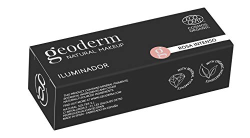 Iluminador de ojos | Iluminador en Barra| Color Rosa| Aceite de coco + Aceite de Ricino + Vitamina E| Stick Iluminador| MaquillajeProfesional | Cosmética Ecológica| - Geoderm (ROSA)