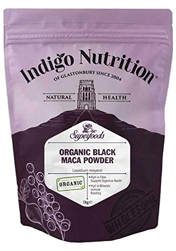 Indigo Herbs Maca negra orgánica en polvo 1kg