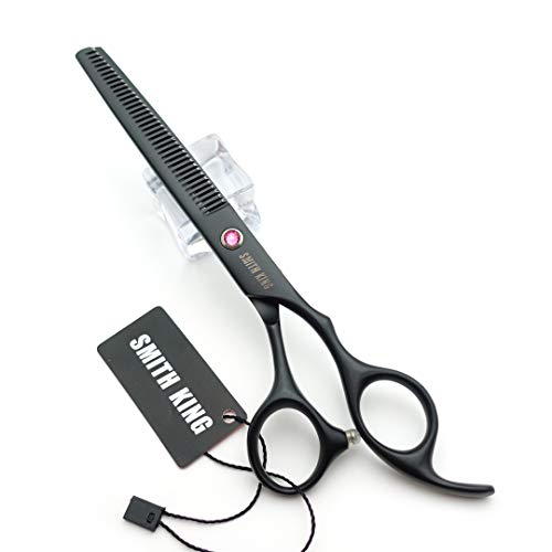 InstrumenteNrw - Juego de tijeras para cortar el pelo (17 cm, con navaja), color negro