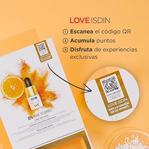 ISDIN Isdinceutics Flavo-C Forte, Sérum Facial Antioxidante con un 15% de Vitamina C Pura y Fresca, Vitamina E y Ácido Hialurónico, 1 Unidad