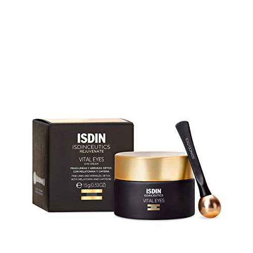 ISDIN Isdinceutics Vital Eyes, Crema Contorno de Ojos Antiarrugas, con Melatonina y Cafeína, 1 x 15 ml