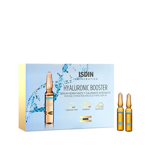 Isdinceutics Hyaluronic Booster, Sérum facial hidratante y calmante intensivo, 30 ampollas (690019066)