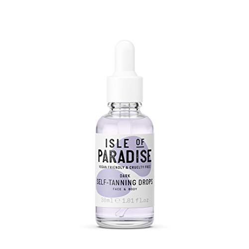 Isle of Paradise - Gotas autobronceadoras, color oscuro, 30 ml