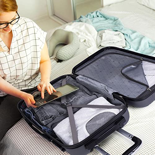 ITACA - Maleta Cabina Avion Pequeña con Ruedas Hombre Mujer. Maleta de Viaje Rígida 4 Ruedas 55 cm ABS. Equipaje de Mano con candado de combinación. Ligera. Low Cost. T71550, Color Antracita