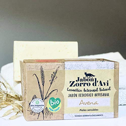 Jabón Zorro D’Avi Jabón Natural Ecológico de Avena para Pieles Sensibles - 120 gr