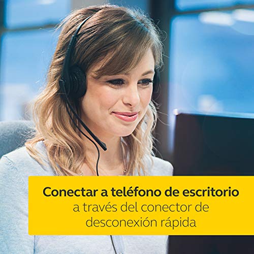 Jabra Biz 1500 - Auriculares estéreo para contact centers (teléfonos de escritorio), de rápida desconexión con cable y micrófono con cancelación de ruido