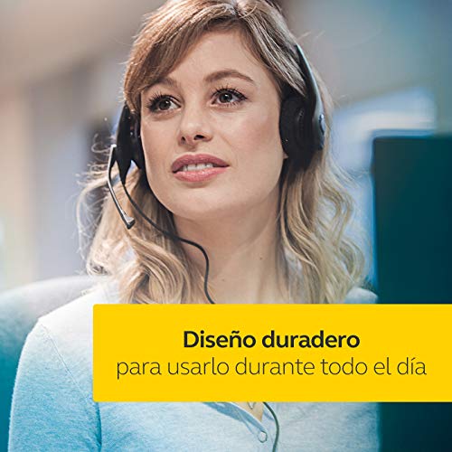 Jabra Biz 1500 - Auriculares estéreo para contact centers (teléfonos de escritorio), de rápida desconexión con cable y micrófono con cancelación de ruido