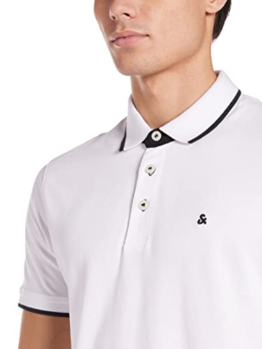 Jack & Jones Jjepaulos Polo SS Noos, Blanco (Vapor White), M para Hombre