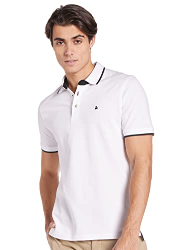 Jack & Jones Jjepaulos Polo SS Noos, Blanco (Vapor White), M para Hombre