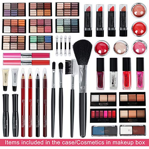 JasCherry Juego de Maquillaje Set Estuche de Maquillaje Paleta Kit Completo Caja con Sombras de ojos, Rubor, Brillo labios - Belleza Profesional Cosmético de Caja Belleza Juego de Regalos #3