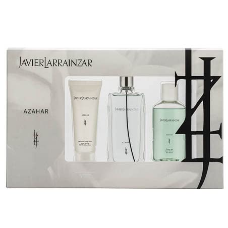 JAVIER LARRAINZAR - Azahar, Estuche Regalo de Mujer, Pack de 3 (Perfume 100 ml + Crema de Cuerpo 75 ml + Gel Baño 100 ml)